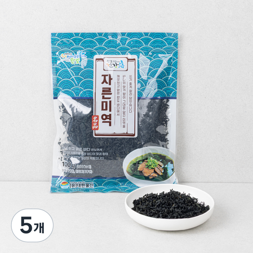 완도건강해 자른 미역, 100g, 5개