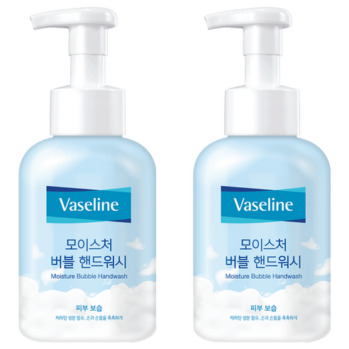 애경바세린 모이스처 버블 핸드워시, 500ml, 2개