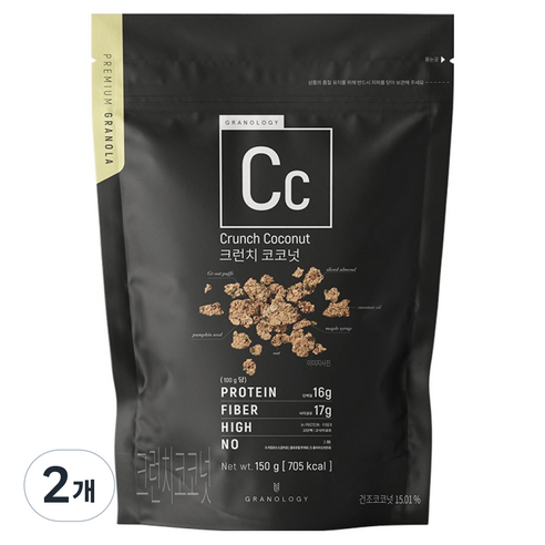 그라놀로지 크런치 코코넛, 150g, 2개