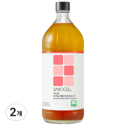 사노셀 유기농 애플사이다비니거, 1L, 2개