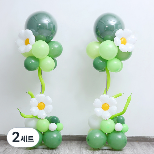 피앤비유니티 축제행사파티용 대형 풍선 기둥 세트, 02 진그린, 2세트