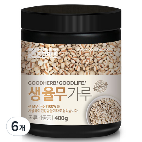 조은약초 생 율무 가루, 6개, 400g