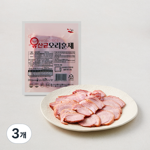 [로켓프레시] 퀸덕 유산균 프로바이오틱스 오리훈제, 3개, 200g