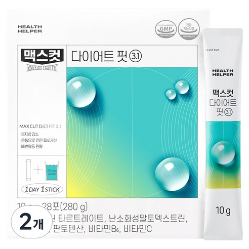 헬스헬퍼 L 맥스컷 다이어트 핏 3.1 28p, 280g, 2개