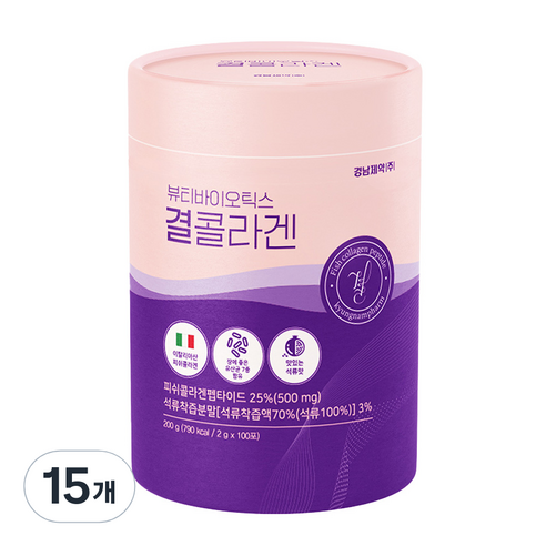 경남제약 뷰티바이오틱스 결콜라겐 100포, 200g, 15개