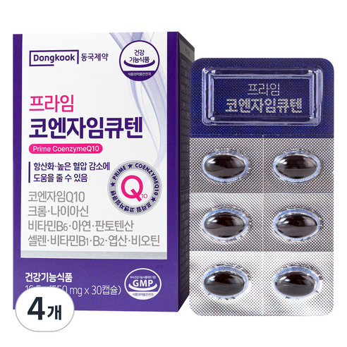 동국제약 프라임 코엔자임큐텐 16.5g, 4개, 30정