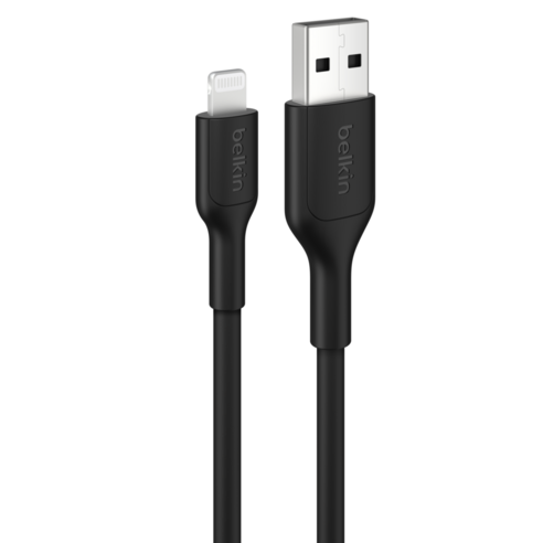 벨킨 USB-A to 라이트닝 MFi 케이블 CAA019fq1MBK, 블랙, 1개, 1m