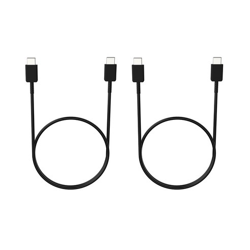 로랜텍 스마트폰 태블릿 노트 PPS 25W C to C 타입 PD 초고속 충전 케이블 2p, 50cm, 블랙, 2개