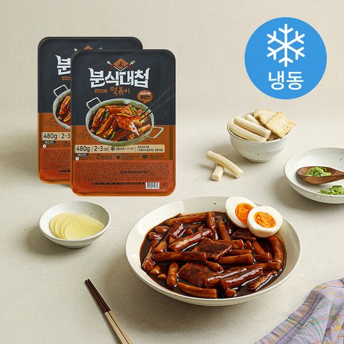 [로켓프레시] 토끼밀 분식대첩 떡볶이 짜장맛 (냉동)