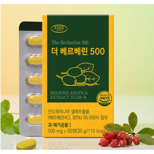 더랩91 에버그린 더 베르베린 500mg 혈당 관리 다이어트 콜레스테롤