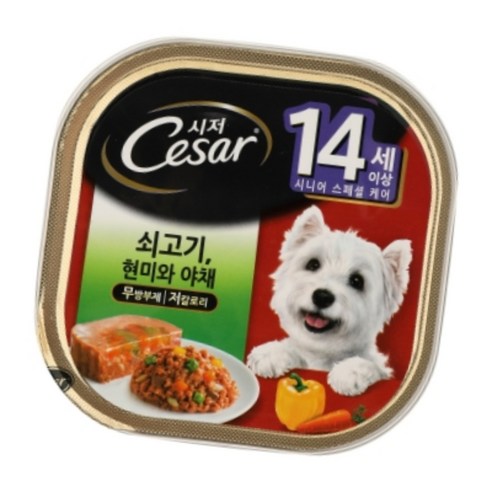 시저 1세 이상 강아지 버라이어티팩 주식캔 12p