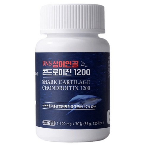 [TTP INC] HACCP 인증시설 제조 상어연골추출분말 40%함유/BNS 상어연골 콘드로이친1200/부모님 건강선물세트, 6개, 36g