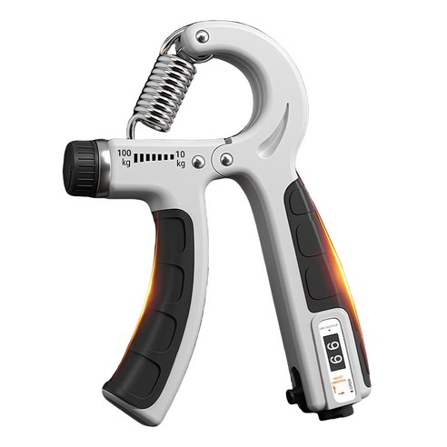 LINGPENG 100kg Resistance Hand Grip Strengthener for Gym Workout & Muscle Training, Grey, 1개