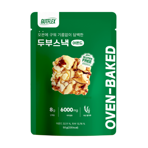 GUTFLEX 것플렉스 두부스낵 아몬드, 50g, 1개