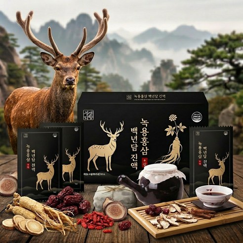 100% 국내산 6년근 홍삼 프리미엄 녹용 진한 녹용홍삼 진액 건강즙 원기회복 자양강장