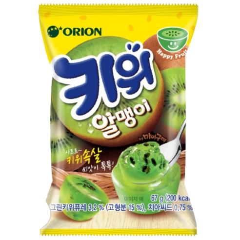 오리온 키위 알맹이 츄잉젤리