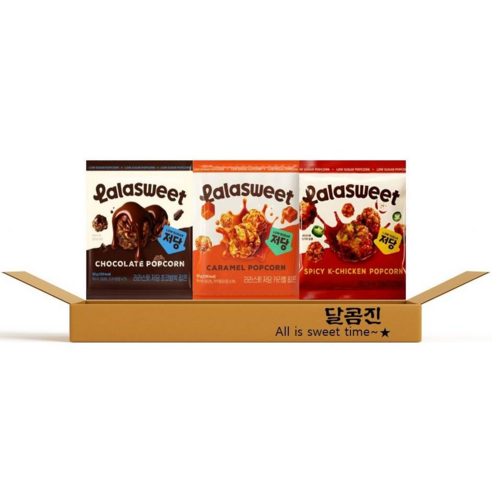 라라스윗 저당 초코범벅 카라멜 매콤닭강정 팝콘세트