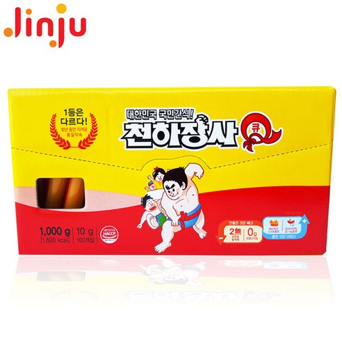 진주햄 천하장사Q 1000g (10gx100개입) 무료배송, 1kg, 3개