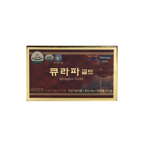 큐라파 골드 혈당 개선 영양제 비타민 E 항산화 혈당 450mg 60정, 60정, 5개