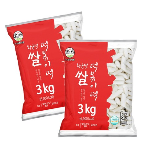 송학식품 황금빛 쌀떡볶이 3kg 대용량 2개