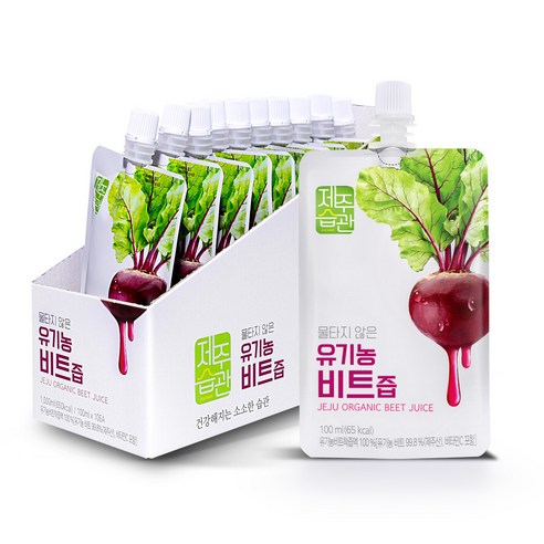 제주습관 유기농비트즙 제주산 NFC저온착즙 100ml