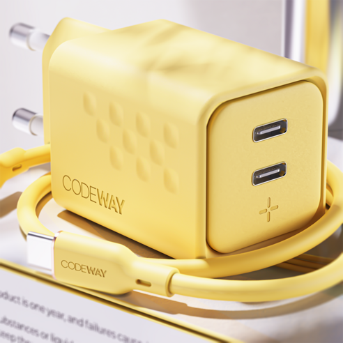 코드웨이 50W 초 고속 충전기 + 100W C to C 타입 초고속 충전 케이블 2M
