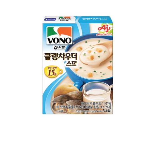 보노스프 클램차우더 스프 3p, 63g, 9개