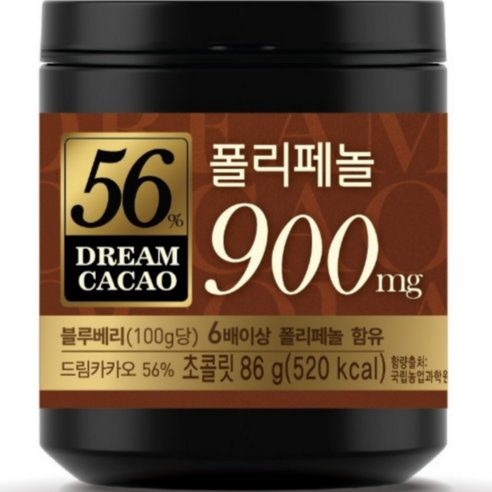 달콤한 다크초콜릿의 유혹 드림카카오 56%, 86g, 2개