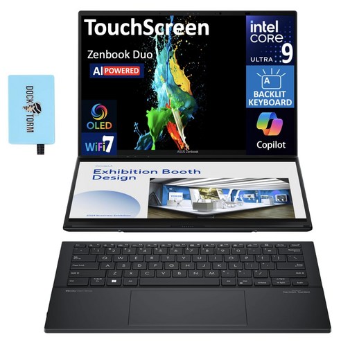 젠북 듀오 AI 2in1 노트북 14인치 OLED WUXGA Intel 9-285H 32GB 2TB SSD Win 11 Pro DKZ USB 확장기