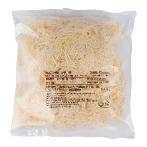 푸드올마켓_ 코호 에멘탈 눈꽃치즈 1kg /슈레드 /냉동