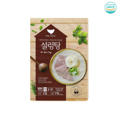라면보다 끓이기 쉬운 국물진한 설렁탕 600g*6 (총 3.6kg) 실온보관