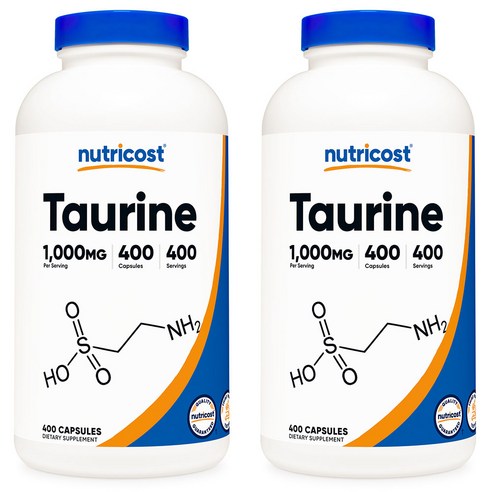 Nutricost Taurine 뉴트리코스트 타우린 1000mg 400캡슐 2팩