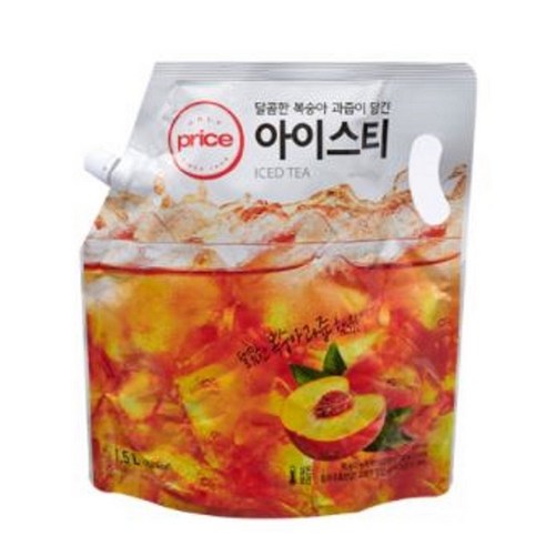 집에서 즐기는 달콤한 홈카페 음료! 복숭아과즙 대용량 복숭아 아이스티 1500ml, 1개, 1.5L