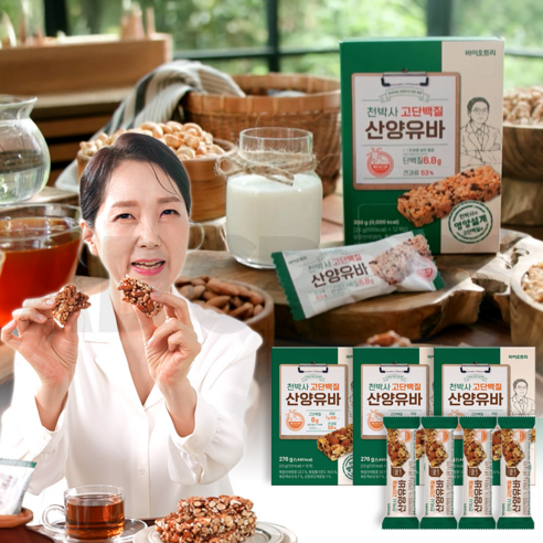 [인포벨]TV홈쇼핑정품 애드크로스 하루 고단백바 단백질 산양유바 바이오트리 장미화 천희순박사 영양 저당 헬스 간식, 40개, 23g