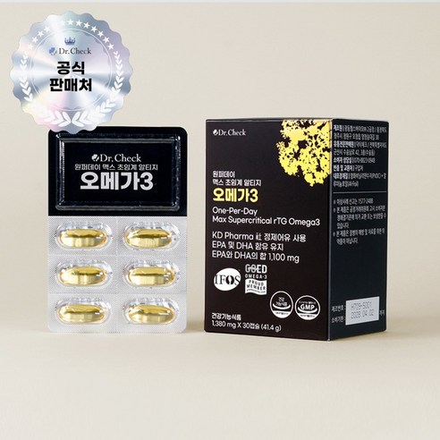 원퍼데이 맥스 초임계 알티지 오메가3 l 닥터체크 오메가3, 30정, 1개