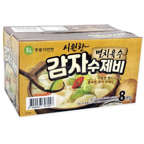 이가자연면 감자수제비 186.5g 멸치육수 코스트코, 8개, 186.5g