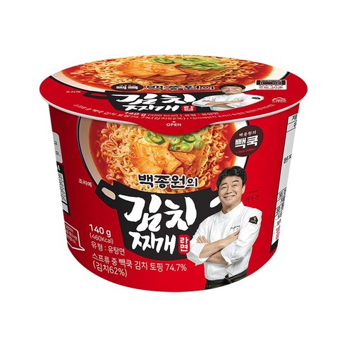 빽쿡 백종원의 김치찌개라면 140g