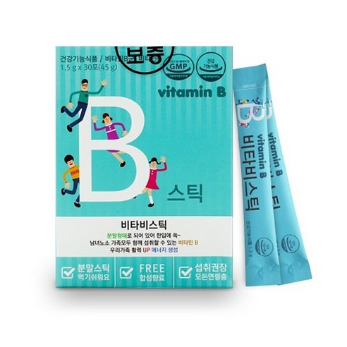 파마젠 비타B 스틱 키즈 어린이 청소년 유아 영양제 판토텐산칼슘 엽산 자일리톨 레몬향 가족 비타민B C