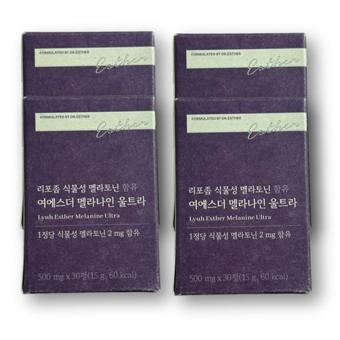 여에스더 여에스터 리포좀 멜라토닌 타트체리 농축분말 트립토판 테아닌, 30정, 4세트