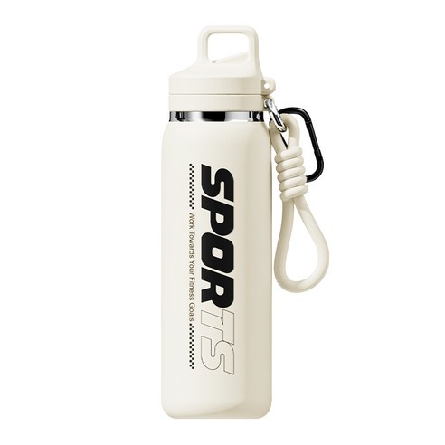 YONIVI 600mL 대용량 이중 진공 빨대 스텐 냉온 텀블러, 1개, 600ml, 화이트