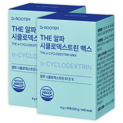닥터루템 알파cd 분말 식약청인증 알파시디 알파시클로덱스트린 맥스, 30회분, 2박스