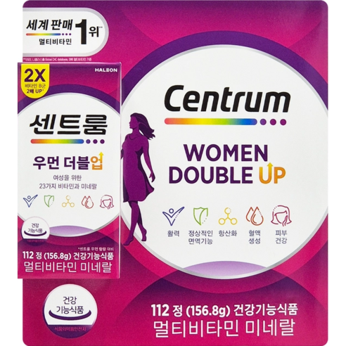 센트룸 여성용 우먼 더블업 멀티비타민 미네랄 영양제, 112정, 1개