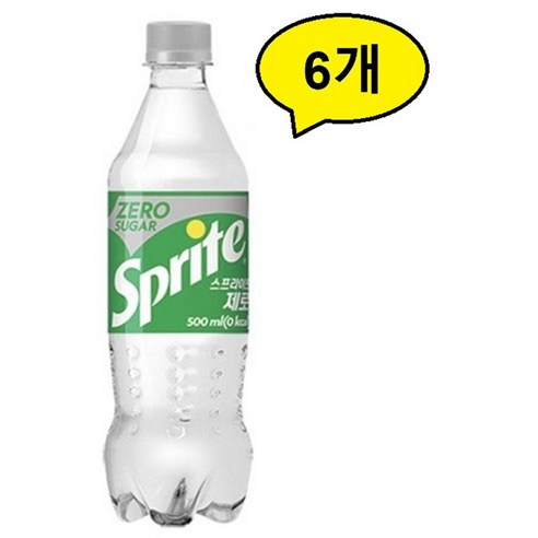 코카콜라 스프라이트 제로, 500ml, 6개