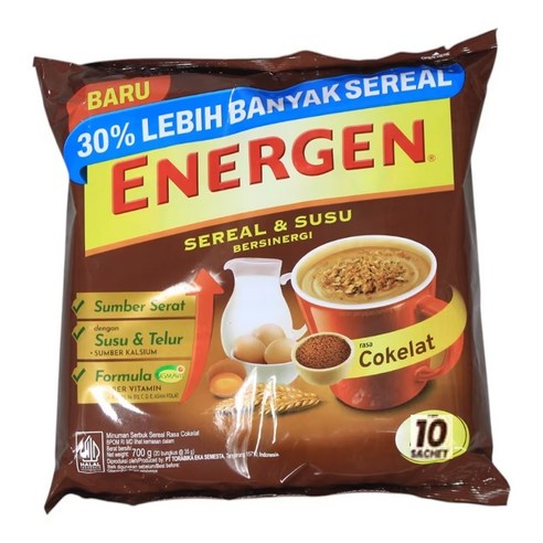 에너젠 코코아 350g 초콜릿 인도네시아 energen chocolate 할랄 halal, 3개, 10개입, 35g