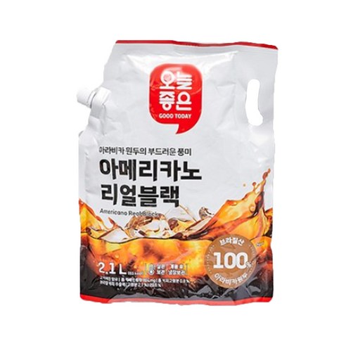 오늘좋은 아메리카노 리얼블랙 2.1L