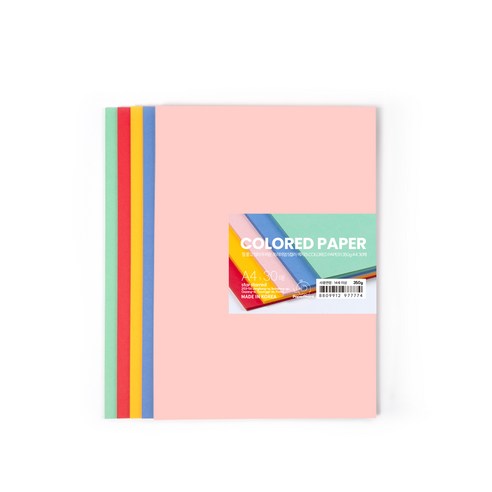 PaperPhant 질 좋고 많이 두꺼운 프리미엄 5컬러 색지(5 COLORED PAPER)