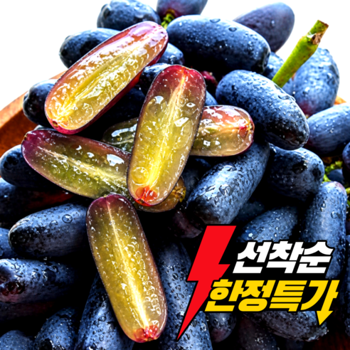 [한정특가] 초고당도 껍질째먹는 프리미엄 블랙사파이어포도