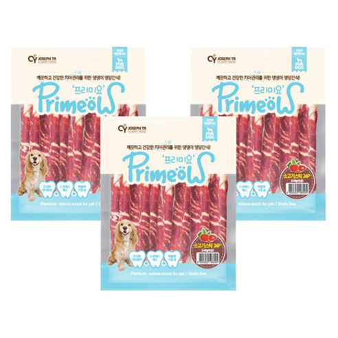 프리미요 강아지 스틱껌 24p, 소고기, 240g, 3개