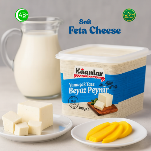 Soft Feta Cheese Peynir Halal Kaanlar Turkiye 할랄 소프트 페타 치즈 페이니르 칸라르 터키