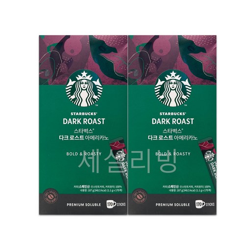 스타벅스 다크 로스팅 아메리카노 스틱커피 인스턴트커피 / 코스트코, 1.1g, 170개입, 2개